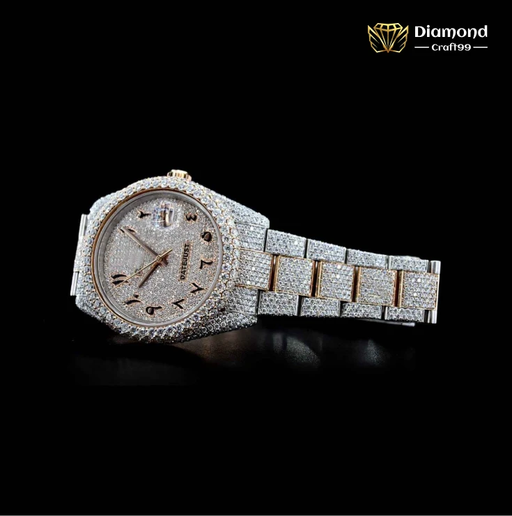Iced Out Cartier Stainless Steel VVS Moissanite Diamond Watch - Image 3