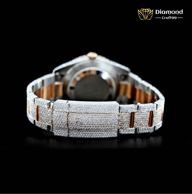 Iced Out Cartier Stainless Steel VVS Moissanite Diamond Watch - Image 4