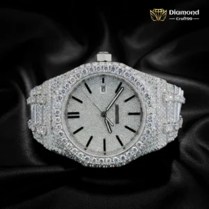 Beautiful Automatic Tree Branch Moissanite Watch For Men